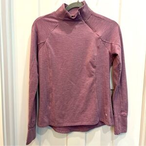 LAYER8 Womens Plum Purple Long Sleeve Small Zipper Mock Turtle Neck Shirt